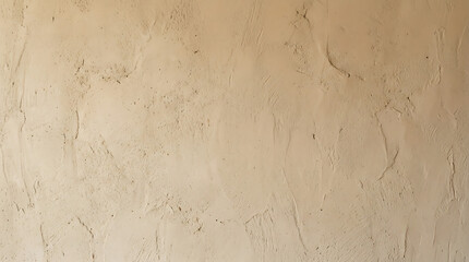 Fototapeta premium Beige clay plaster wall texture background with natural rustic finish and uneven surface
