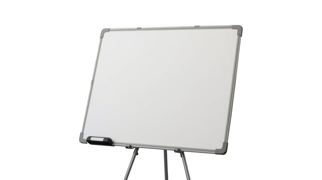 Whiteboard easel with sturdy legs and metal frame set against a neutral background for versatile use.