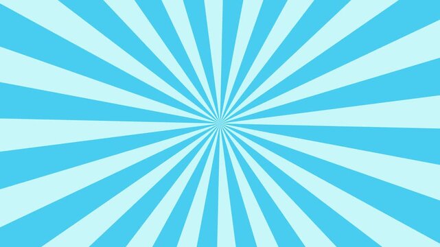 Rotating Light Blue Radial Rays Pattern Loop Background Animation