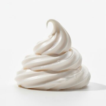 Swirl of thick white cosmetic cream isolated on white background with skin cream face cream lotion swirl skincare product beauty product body lotion
