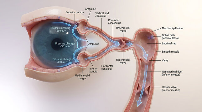 3D Photorealistic Complete Human Lacrimal Drainage Anatomy with Puncta Canaliculi Lacrimal Sac and Nasolacrimal Duct