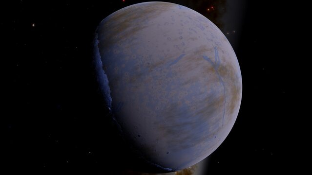 Phobetor Exoplanet PSR B1257+12 d Pulsar Planet 8K Render