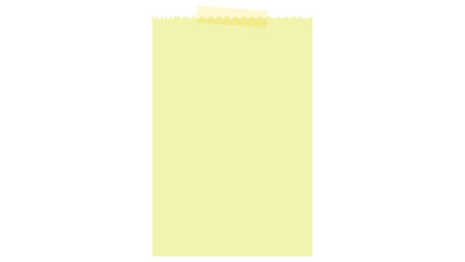 Blank yellow vertical rectangular paper sheet isolated on white background with office supply paper texture single sheet paper pad text space writing pad note paper product vertical © Tajul Islam