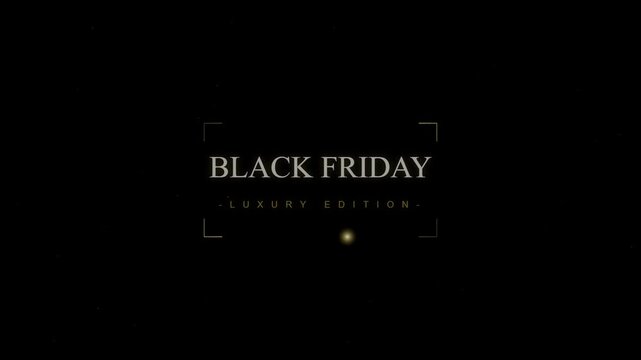Black Friday Luxury Edition Golden Text Graphic Animation