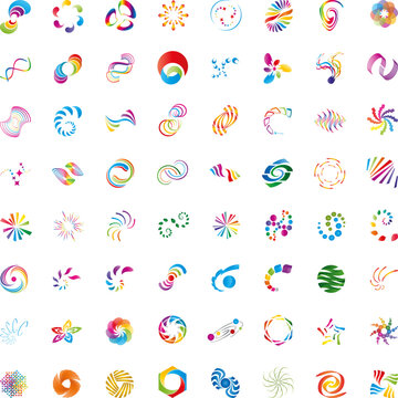 Logo, Spirale, Welle, Schn&ouml;rkel, Gro&szlig;e Spirale Logos Sammlung