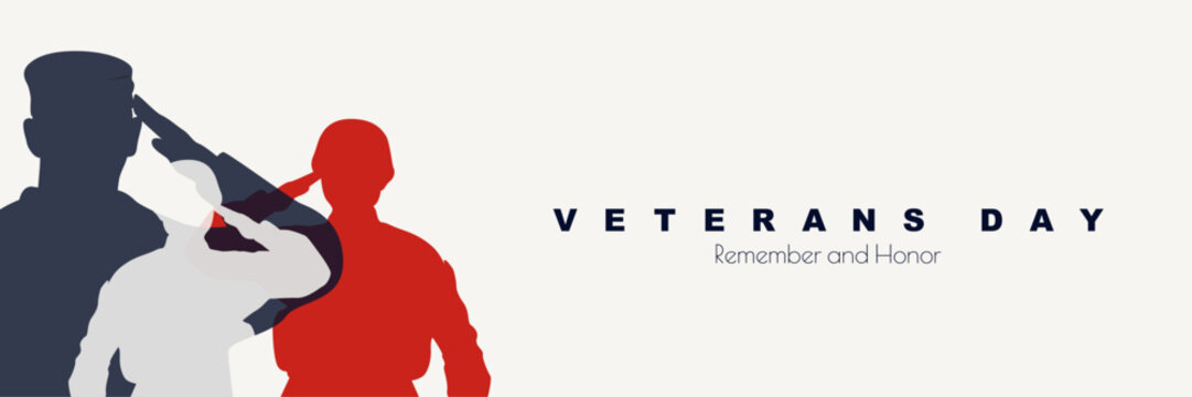 Veterans Day banner. Modern design.