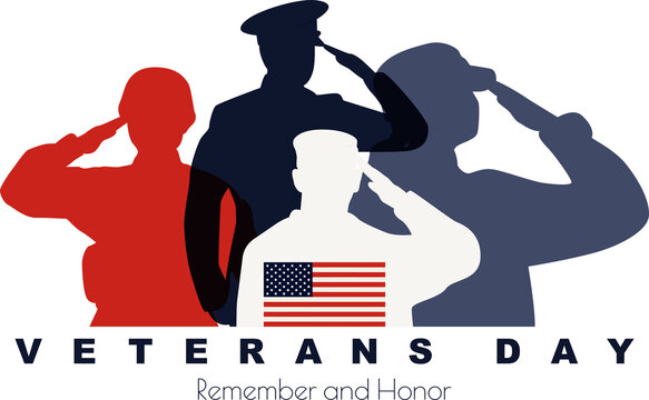 Veterans Day logo. Modern design.