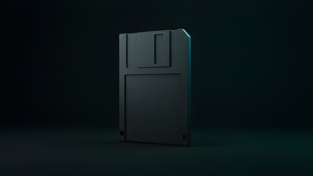 Abstract Retro Computer Storage Media Form
