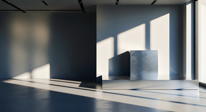 Modern black partition wall in a bright minimalist office