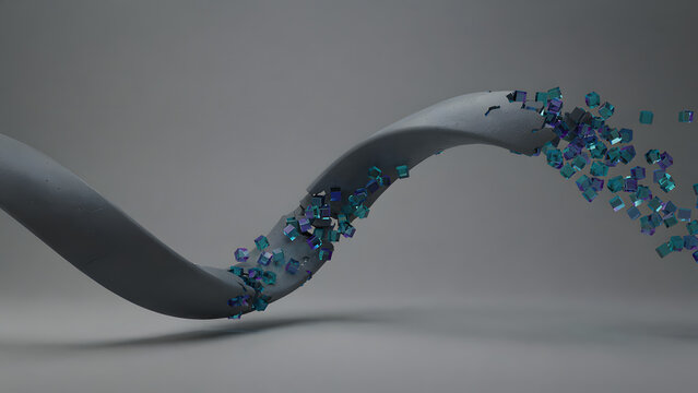 Analog Digital Transition Abstract Sculpture