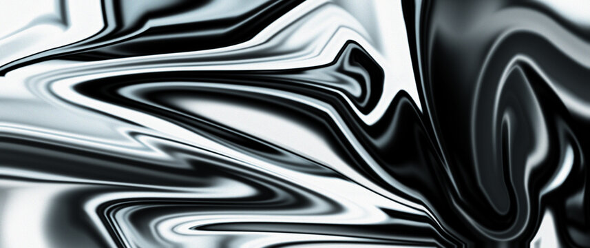 Dynamic swirling monochrome liquid creating an abstract flowing pattern background