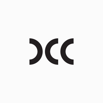 DCC abstract letter logo design. This logo is designed by three abstract letters.
