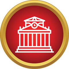 Obraz premium Ancient architectural building outline representing government or institution