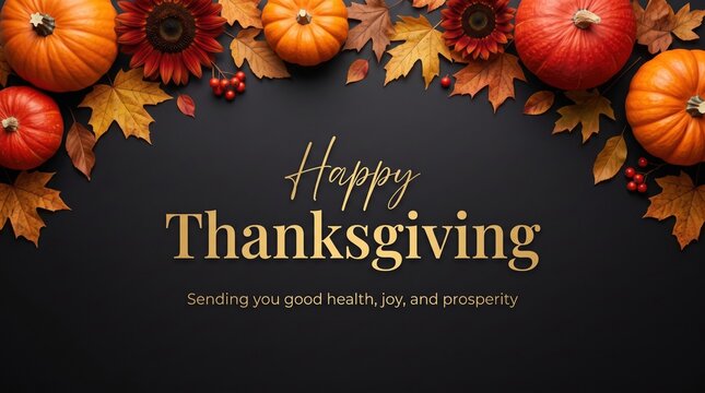 Happy Thanksgiving banner, greeting card, poster, invitation design.