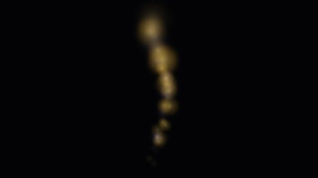 Gold Necklace Chain Slow Motion Tracking Shot In Black Background With Cinematic 4K Footage For Jewelry Commercial