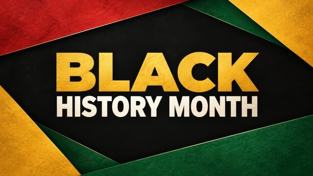 Celebrating black history month a tribute to african american culture and heritage with pan african colors