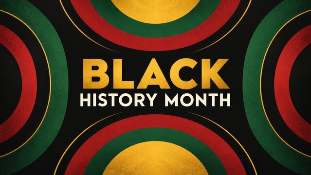 Celebrating black history month a tribute to african american culture and heritage with pan african colors