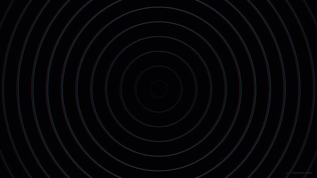 Cinematic Circular Rings Animation With Neon Lines In Dark Background For Motion Graphics