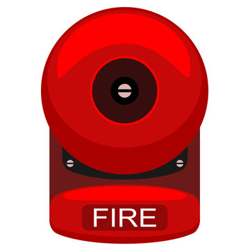 Red Fire Alarm Siren and Emergency Warning Bell for Building Safety, Fire Protection and Emergency Alerts