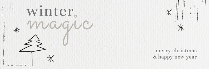 Minimal Christmas season's greetings festive social media banner © Rawpixel.com