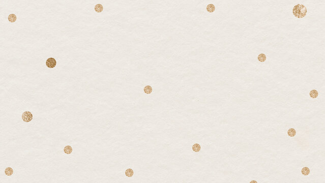 Gold dots beige festive background