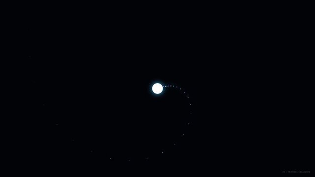 Particle Collision Slow Motion Aerial Drone View Space Universe Cinematic 4K Footage Stock Video