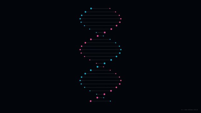 DNA Double Helix Animation Slow Motion Panning In Scientific Laboratory With Bright Lighting And Futuristic Style Stock Video