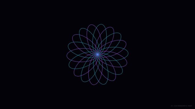 Electromagnetic Torus Animation In Digital Space With Neon Lighting And Futuristic Style For Motion B-Roll
