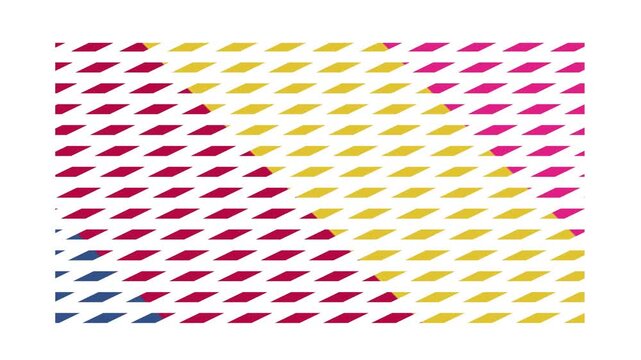 Rectangle color shape sticker animation video on a white background