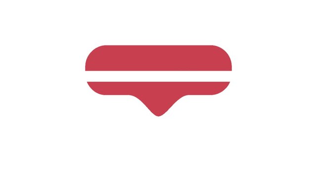 Red CTA button pulse animation video on a white background
