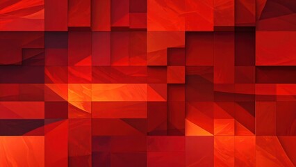 Obraz premium Creative Abstract Geometric Grid Design with Vibrant Red and Orange Color Shifts with high quality professional line art symbols for modern creative design and digital branding projects