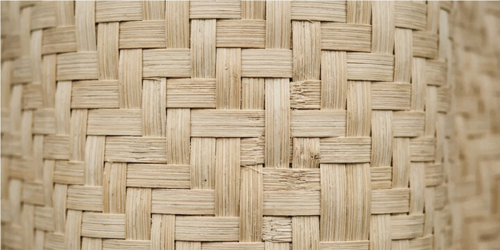 Woven bamboo pattern background with bamboo texture mat basket weave wicker texture woven surface material rustic design