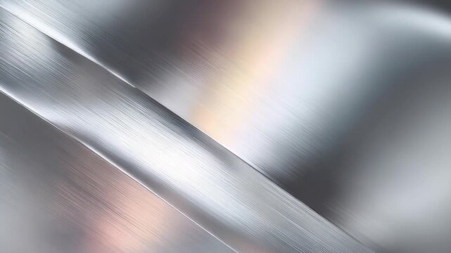 Abstract brushed metal texture with smooth reflective surface, subtle gradient light, and elegant shine, ideal for backgrounds, industrial design, technology themes, and luxury branding presentations