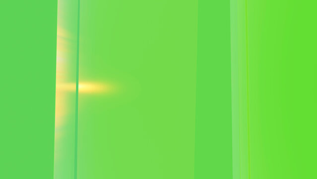 Green glass panels with abstract light reflections and translucent