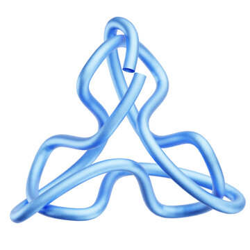 metallic wire knot abstract geometric structure
