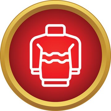 Sweater icon representing knitwear, winter apparel, and cold weather fashion