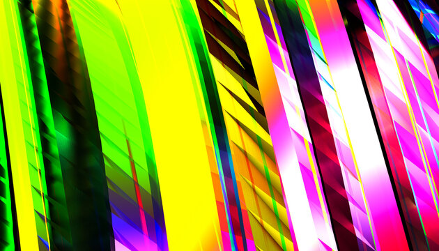 Colorful abstract digital art with vibrant geometric patterns
