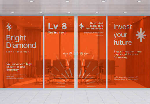 Glass Meeting Room Mockup