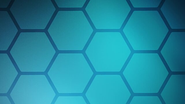 Hexagonal blue looping motion background.