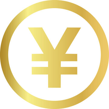 Golden Chinese Yuan Currency