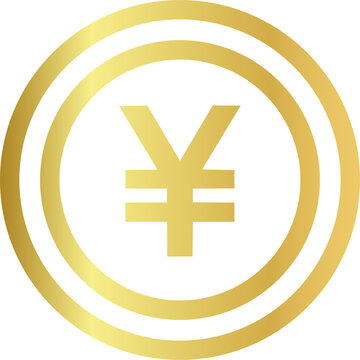 Golden Chinese Yuan Currency