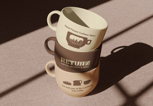 Stacked Mug Mockup