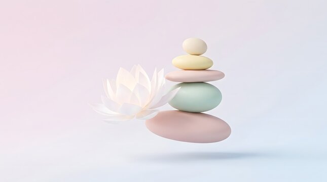 Mindfulness and Mental Health Concept with Meditating Glowing Silhouette