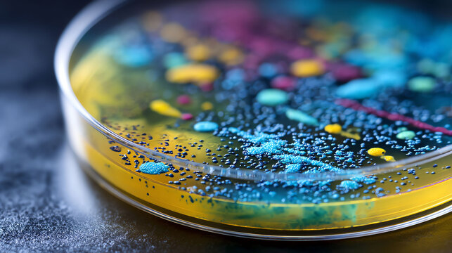 Microbial Culture in Petri Dish