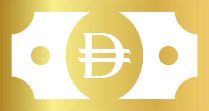Golden UAE Dirham Currency
