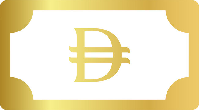 Golden UAE Dirham Currency