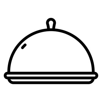 Covered serving tray food icon