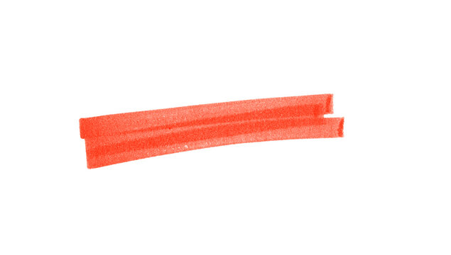 Stift Markierung zum Durchstreichen oder Unterstreichen in rot