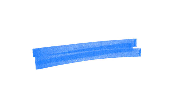 Stift Markierung zum Durchstreichen oder Unterstreichen in blau