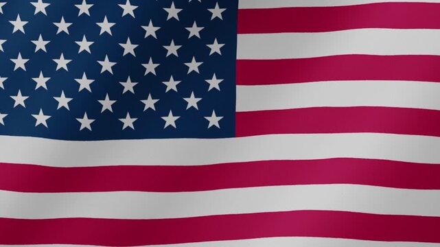 National flag of the united states of america, usa, waving in the wind. Detailed fabric texture creating a realistic patriotic motion background.